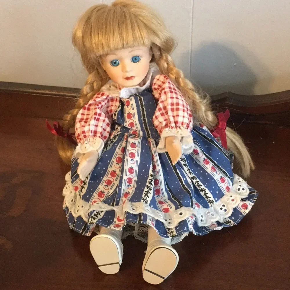 Vintage wind up musical doll